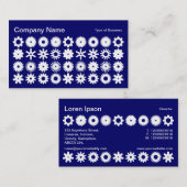 Cogs - White on Deep Navy Visitekaartje (Voorkant / Achterkant)