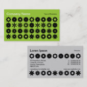 Cogs - Zwart op Martian Green Visitekaartje (Voorkant / Achterkant)