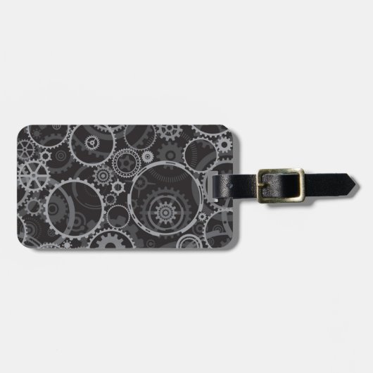 Cogwielpatroon Bagagelabel (Voorkant horizontaal)