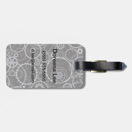 Cogwielpatroon Bagagelabel (Achterkant horizontaal)