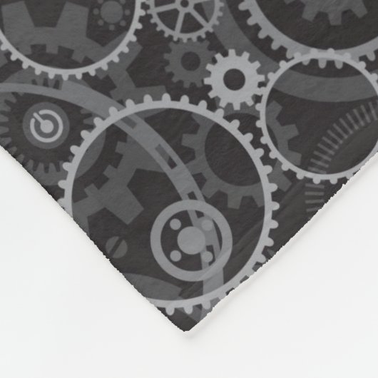 Cogwielpatroon Fleece Deken (Hoek)