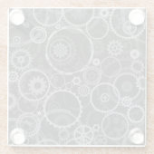 Cogwielpatroon Glazen Onderzetter (Achterkant)