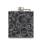 Cogwielpatroon Heupfles (Achterkant)