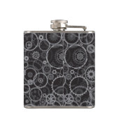 Cogwielpatroon Heupfles (Achterkant)