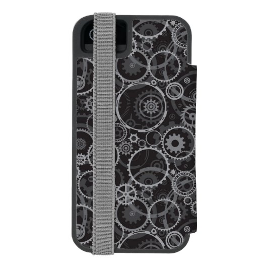 Cogwielpatroon Incipio iPhone Portemonnee Hoesje (Agenda Achterkant)