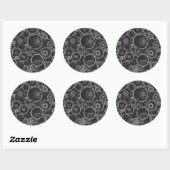 Cogwielpatroon Ronde Sticker (Vel)