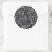 Cogwielpatroon Ronde Sticker (Tas)