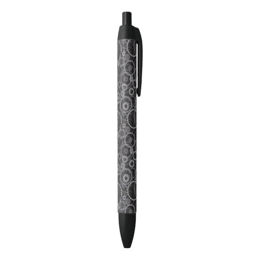 Cogwielpatroon Zwarte Inkt Pen (Achterkant (Verticaal))