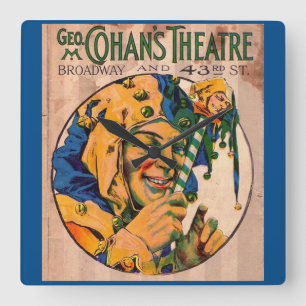 Cohan's theaterafdekplaatje van 1920 vierkante klok