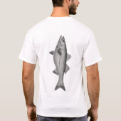 Cohasset MA Gestreepte Bass Striper T-shirt (Achterkant)