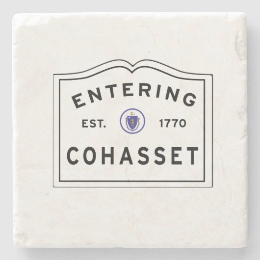 Cohasset Massachusetts Stenen Onderzetter (Voorkant)