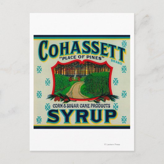 Cohassett Syrup LabelCairo, GA Briefkaart (Voorkant)