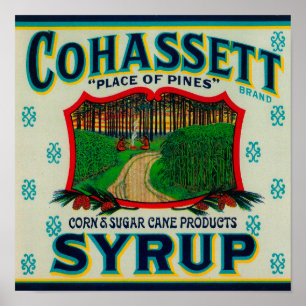 Cohassett Syrup LabelCairo, GA Poster