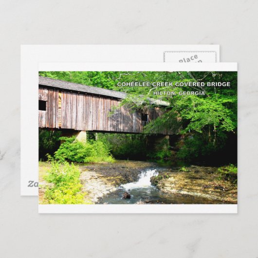 COHEELEE CREEK DEED BRIDGE - HILTON, GA BRIEFKAART (Voorkant / Achterkant)