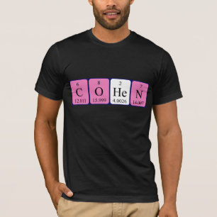 Cohen periodieke lijstnaam shirt