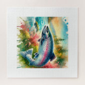 Coho salmon 180724AREF119 - Watercolor Legpuzzel (Horizontaal)