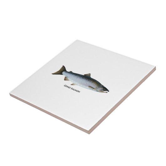 Coho Salmon Logo (titel) Tegeltje (Zijkant)