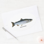 Coho Salmon Ovale Sticker (Envelop)