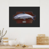 Coho Salmon Trophy Display Plaque Poster (Keuken)