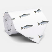 Coho - Silver Salmon Artwork Stropdas (Opgerold)
