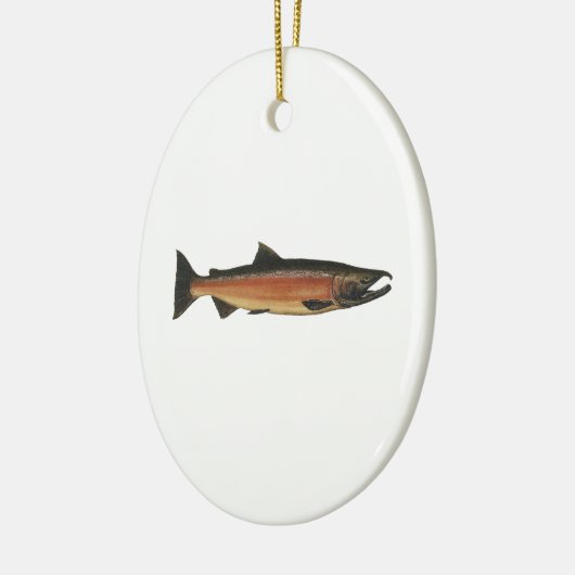 Coho - Silver Salmon (paaifase) Keramisch Ornament (Links)