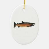 Coho - Silver Salmon (paaifase) Keramisch Ornament (Voorkant)