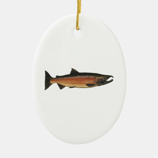Coho - Silver Salmon (paaifase) Keramisch Ornament (Voorkant)