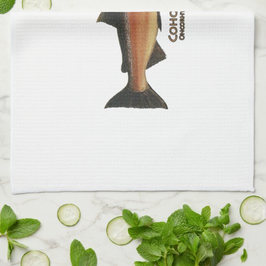 Coho - Silver Salmon (paaifase) Theedoek (Gevouwen)