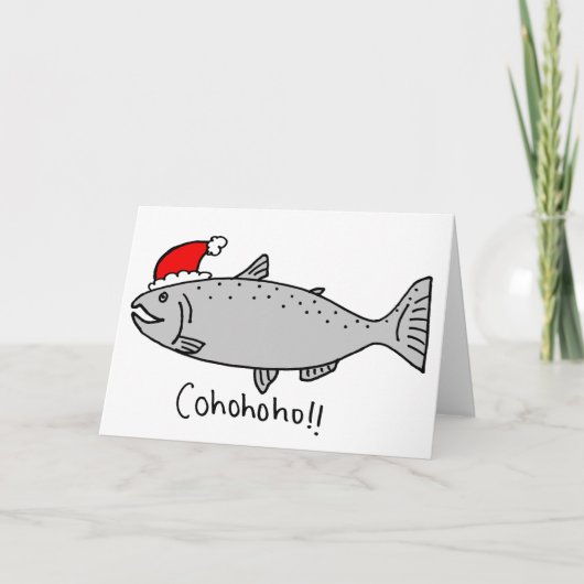 Cohoho Kerstzalm Doodle Feestdagen Kaart (Voorkant)
