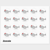 Cohoho Kerstzalm Doodle Ronde Sticker (Vel)