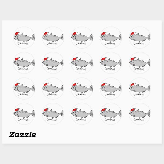 Cohoho Kerstzalm Doodle Ronde Sticker (Vel)