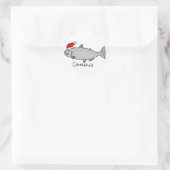 Cohoho Kerstzalm Doodle Ronde Sticker (Tas)