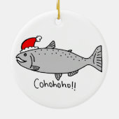 Cohohoho kerstzalm keramisch ornament (Achterkant)