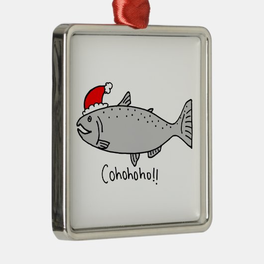 Cohohoho kerstzalm metalen ornament (Rechts)