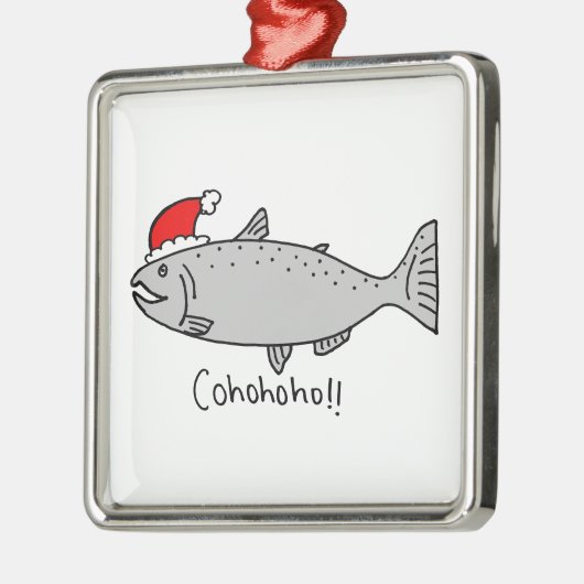 Cohohoho kerstzalm metalen ornament (Links)
