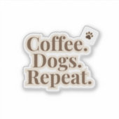Cohoudende Honden Herhaal Sticker | Hond Liefhebbe (Voorkant)