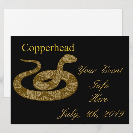 Coiled Copperhead Snake Thunder_Cove (Voorkant / Achterkant)
