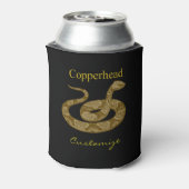 Coiled Copperhead Snake Thunder_Cove Blikjeskoeler (Blikje Achterkant)