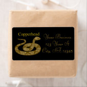 Coiled Copperhead Snake Thunder_Cove Etiket (Insitu)