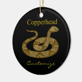 Coiled Copperhead Snake Thunder_Cove Keramisch Ornament (Links)