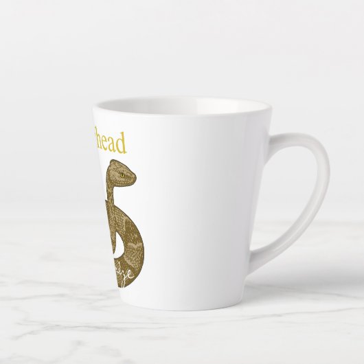 Coiled Copperhead Snake Thunder_Cove Latte Mok (Rechts)