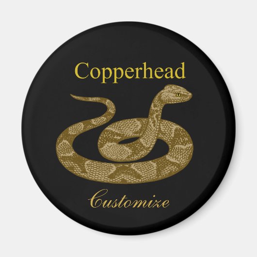 Coiled Copperhead Snake Thunder_Cove Magneet (Voorkant)