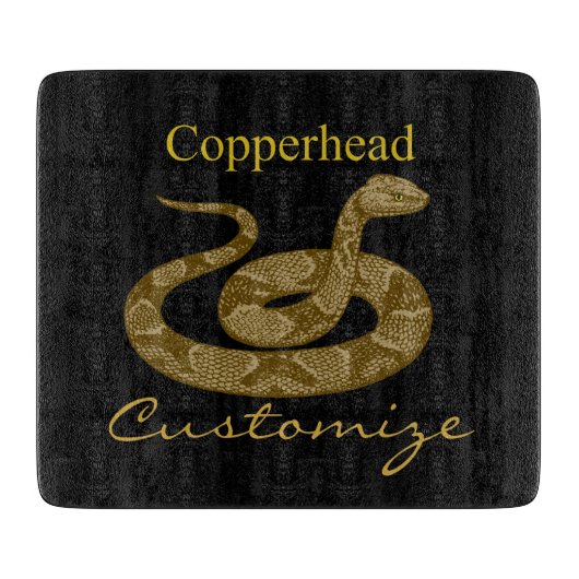 Coiled Copperhead Snake Thunder_Cove Snijplank (Voorkant)