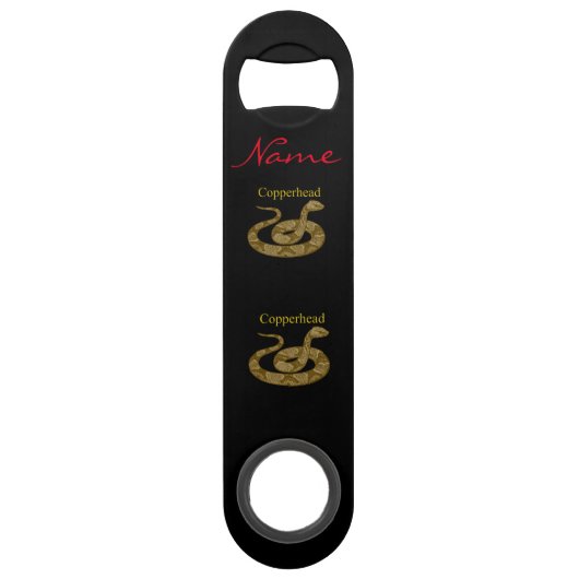 Coiled Copperhead Snake Thunder_Cove Speed Flessenopener (Voorkant)