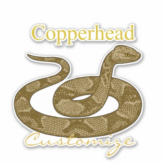 Coiled Copperhead Snake Thunder_Cove Sticker (Voorkant)