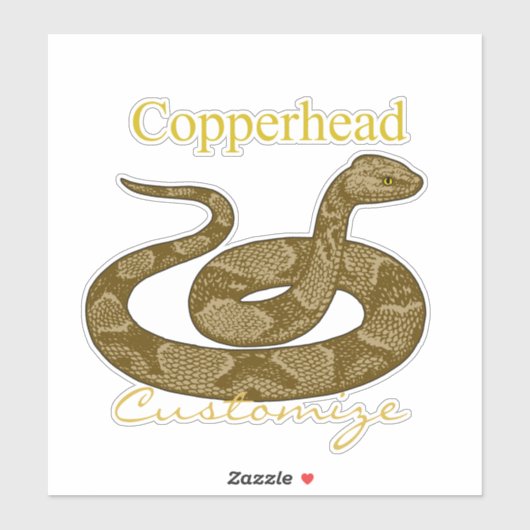 Coiled Copperhead Snake Thunder_Cove Sticker (Vel)