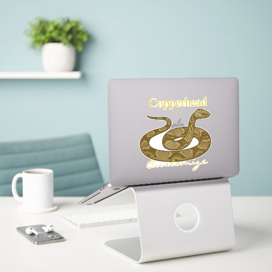Coiled Copperhead Snake Thunder_Cove Sticker (Laptop op bureau)