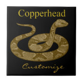 Coiled Copperhead Snake Thunder_Cove Tegeltje (Voorkant)