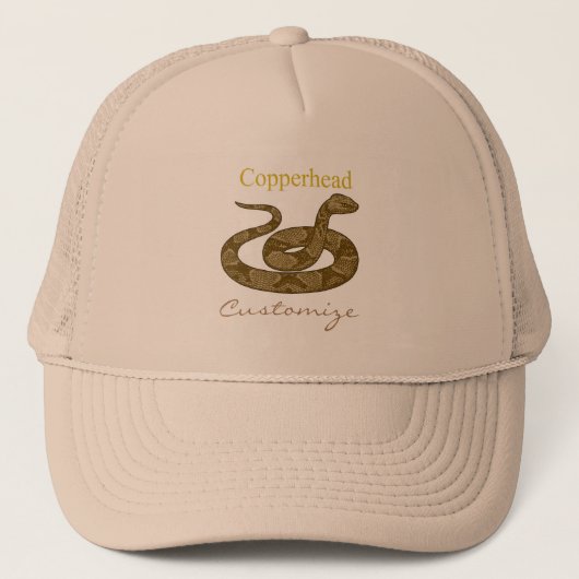 Coiled Copperhead Snake Thunder_Cove Trucker Pet (Voorkant)