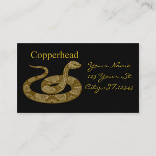 Coiled Copperhead Snake Thunder_Cove Visitekaartje